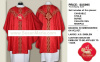 Semi-Gothic Vestment Set in red with Agnus Dei Emblem